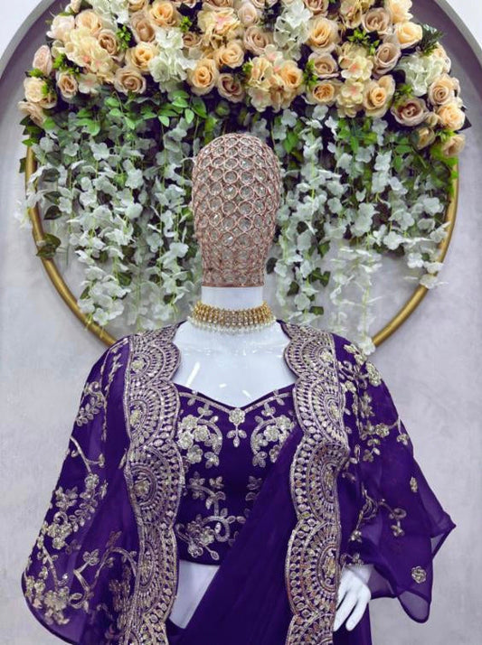 Ready To Wear Saree With Shrug