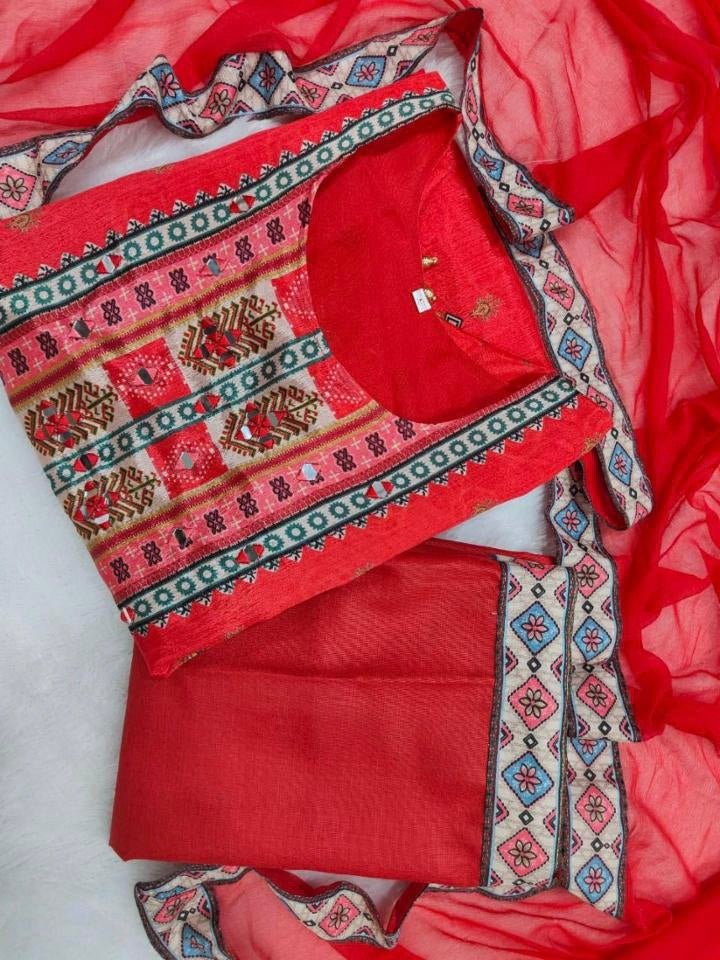 Royal red fancy suit set