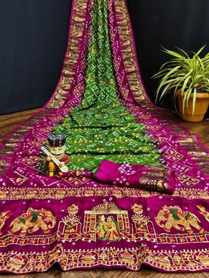 Heavy Bandhej Sarees