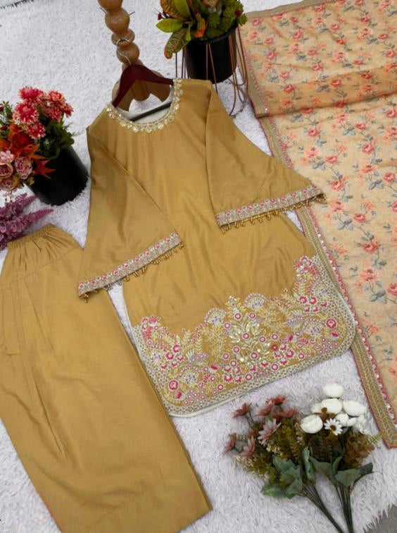 French Crep Silk suit set