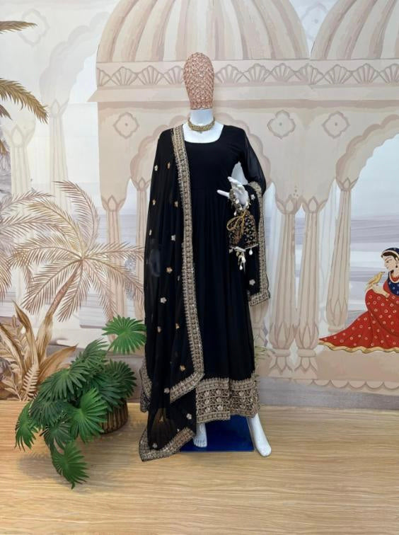gown,dupatta,with poket batwa