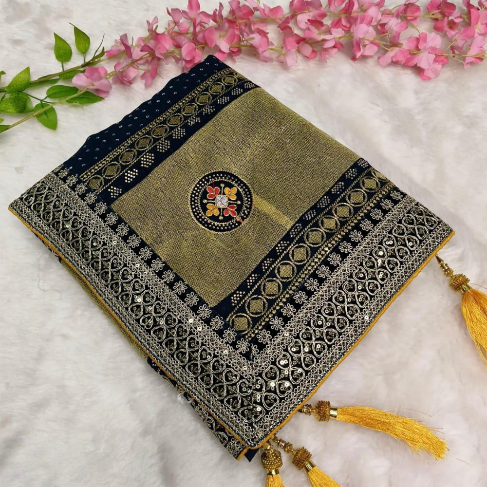 Pure Georgette Bandhani Print saree