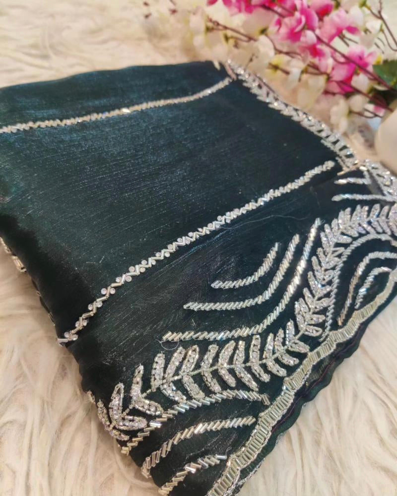 Party Wear Jimmy Choo Handwork Saree