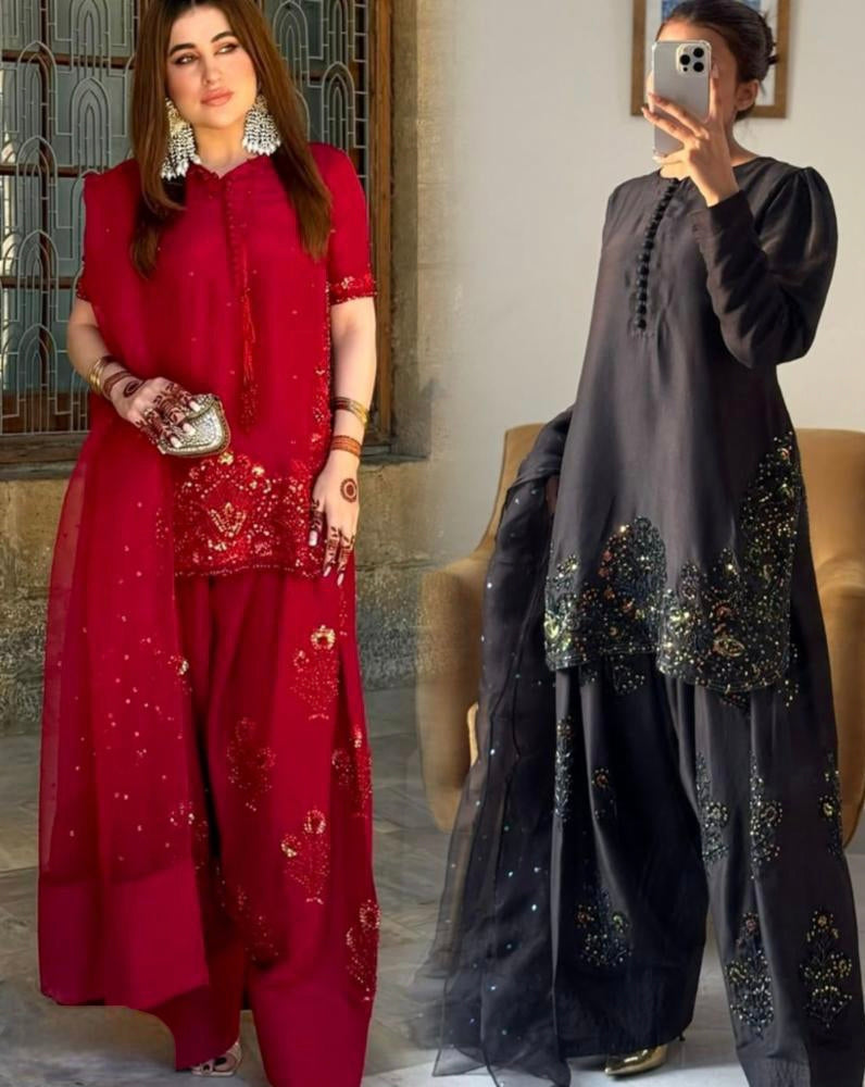 Pure Natural Crep Silk suit set,