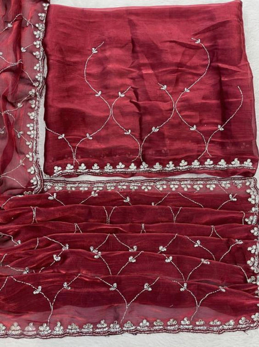 Party Wear hand work Jimmy Choo Saree
