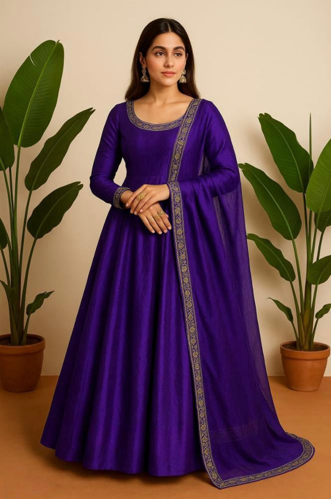 Fendi silk gown with dupatta