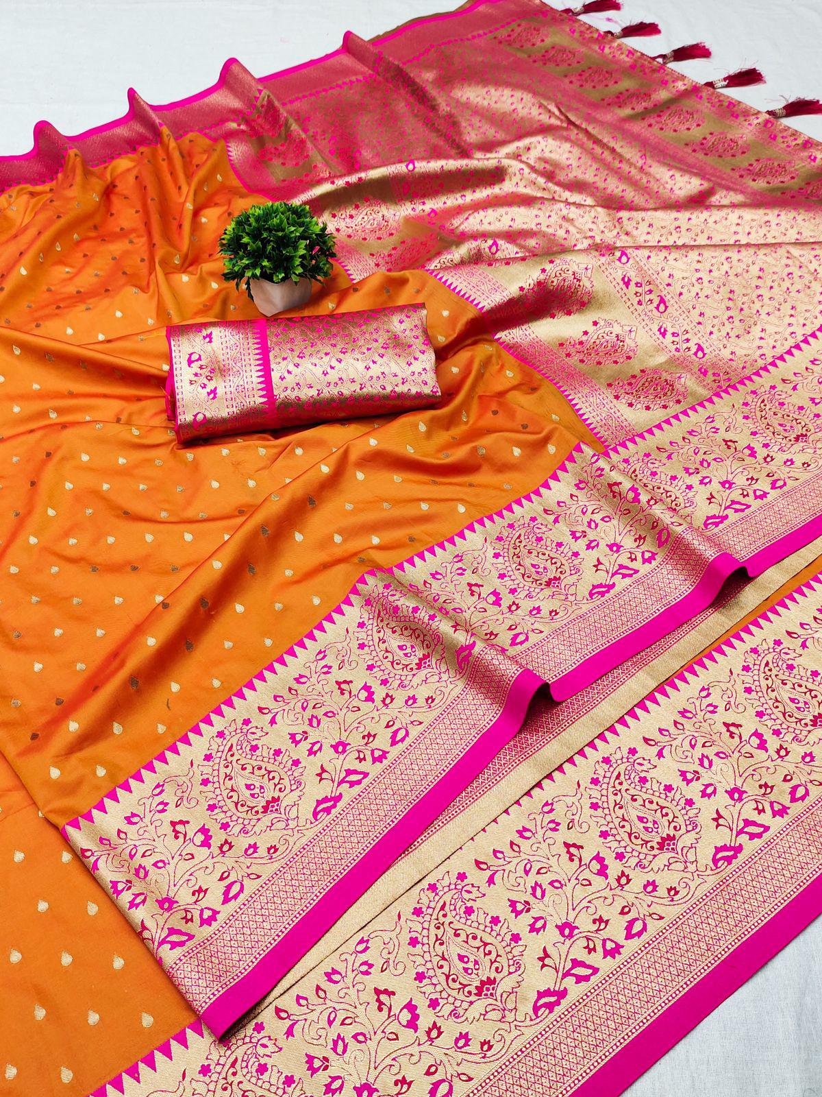 Pure silk Pethani saree with zari weawing