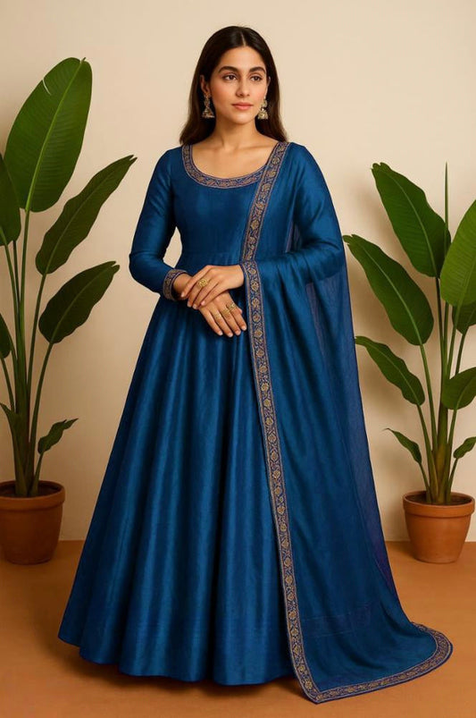 Fendi silk gown with dupatta