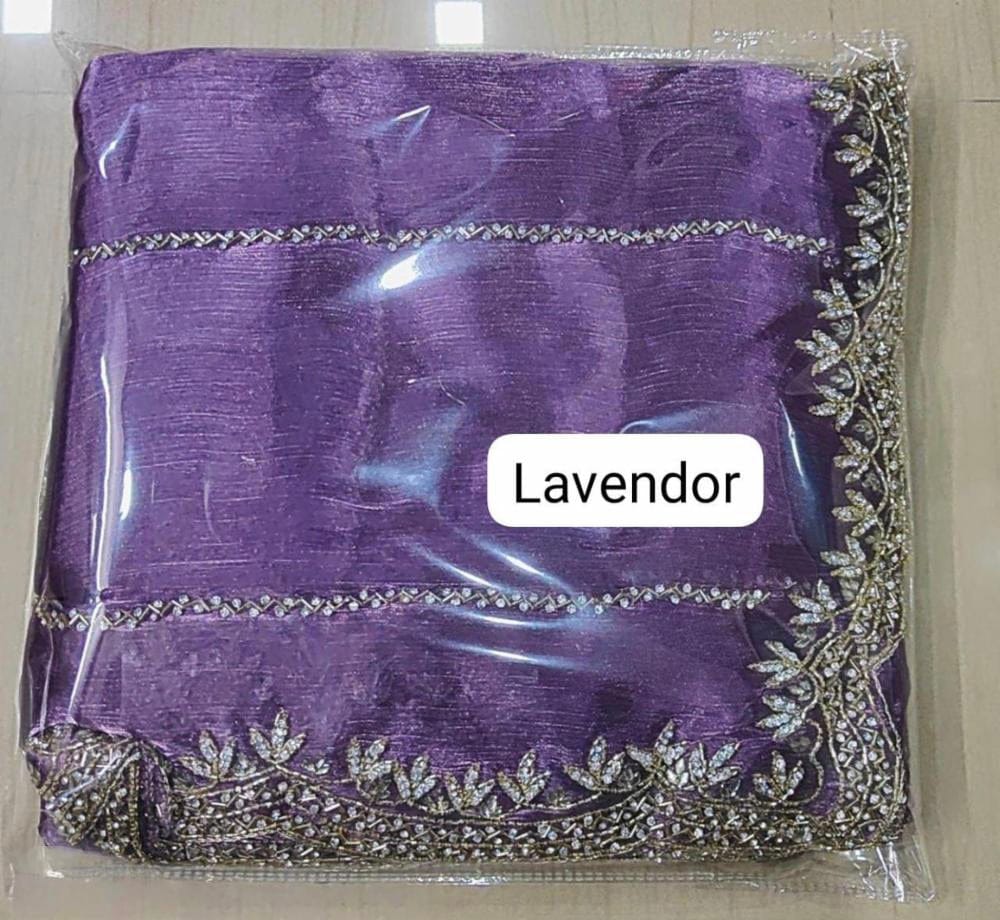 Zimmy Choo Saree pure Handwork ston work saree