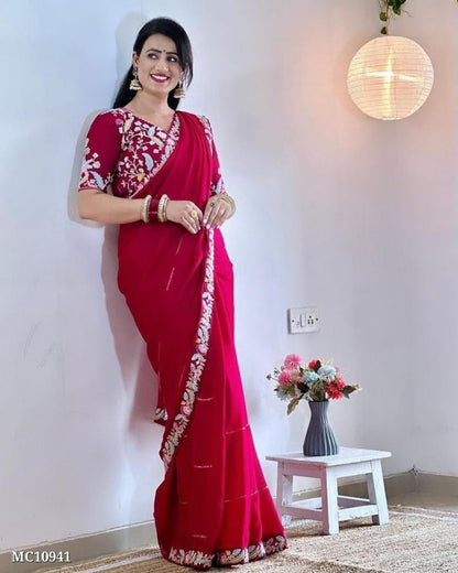 Women,s Blooming Rangoli Sequance Embroidery work stitching blouse