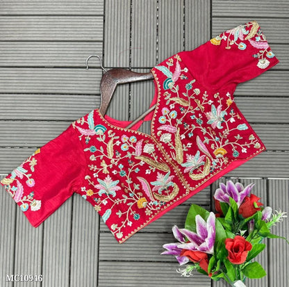 Women,s Blooming Rangoli Sequance Embroidery work stitching blouse