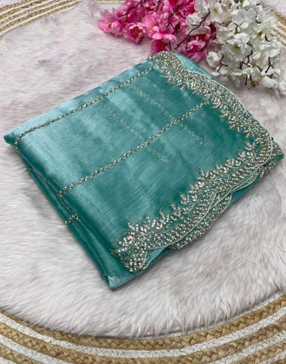 Zimmy Choo Saree pure Handwork ston work saree