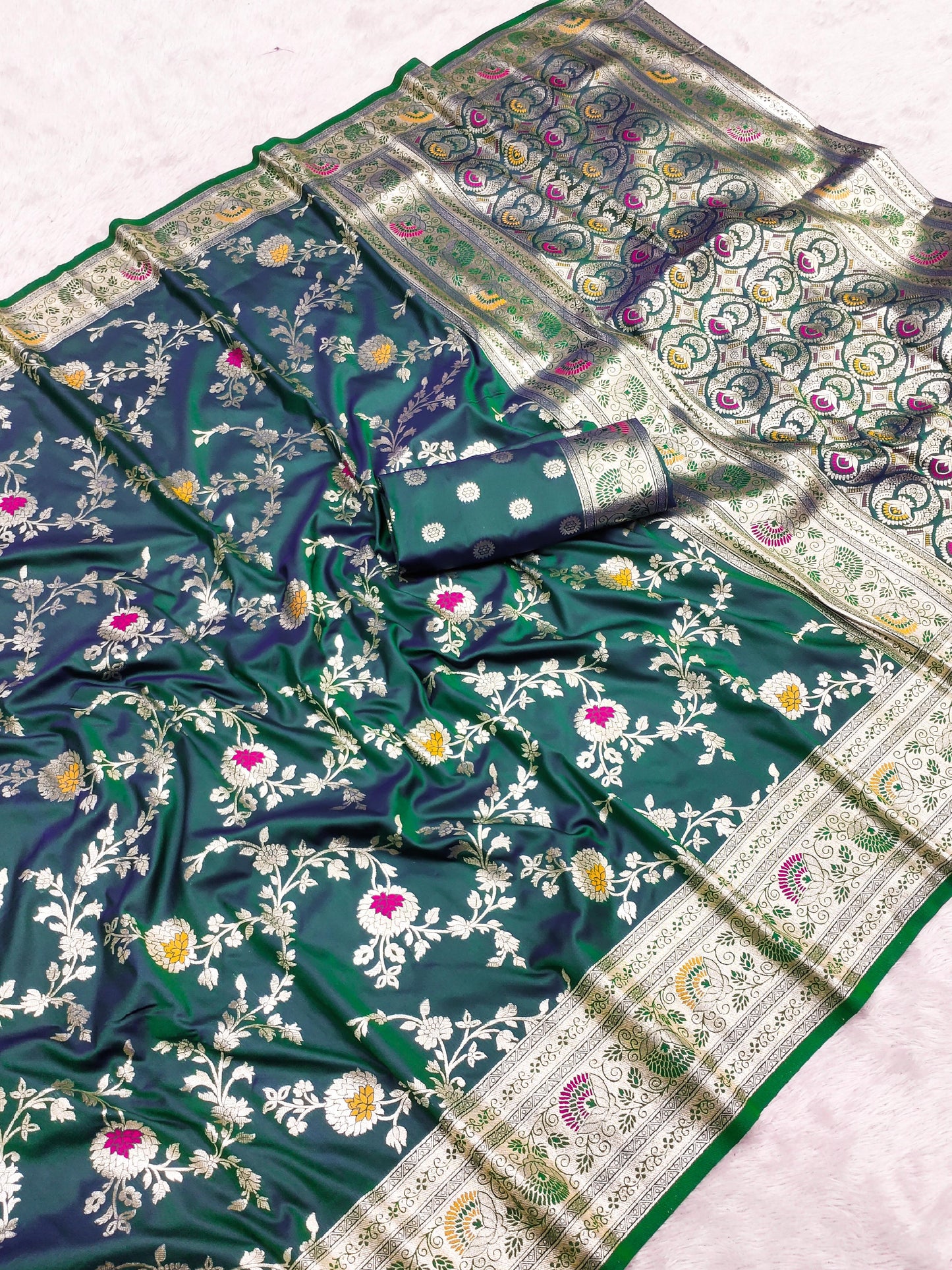 pure banarasi katan silk saree