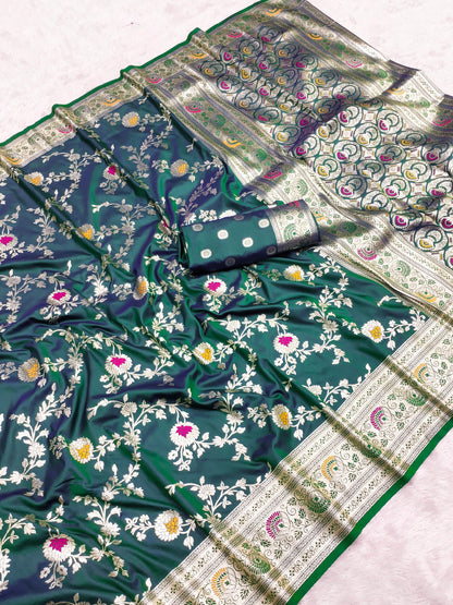 pure banarasi katan silk saree