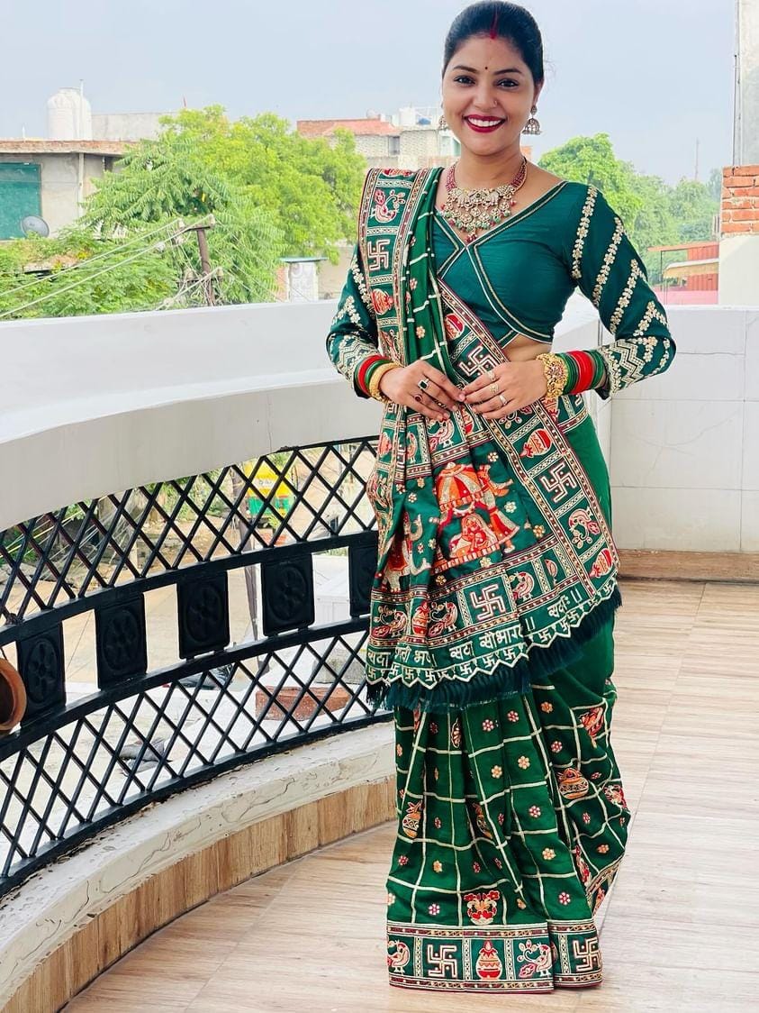 pure Soft Silk hand diamond work premium saree