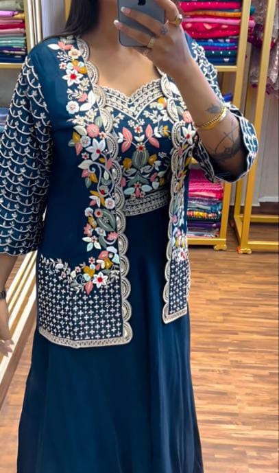 Chinon Fabric Lehenga Jacket