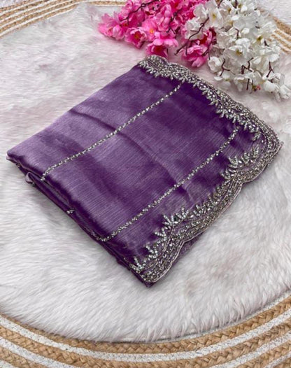 Zimmy Choo Saree pure Handwork ston work saree