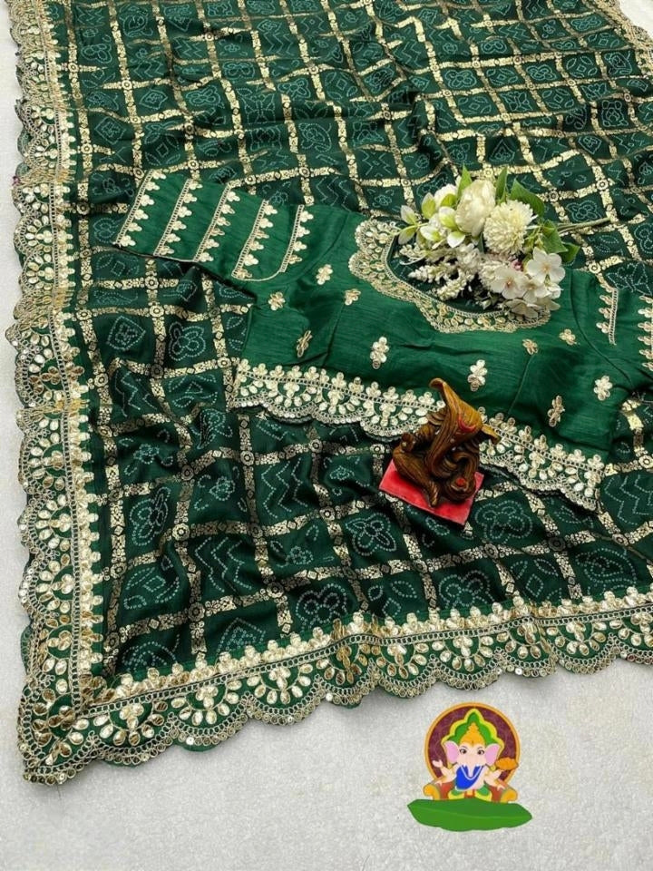 Golden Foil bandhani print