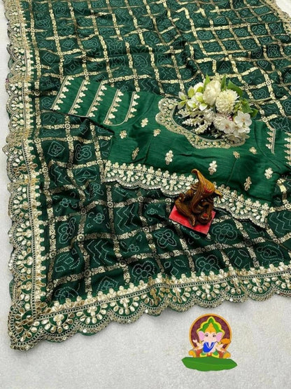 Golden Foil bandhani print