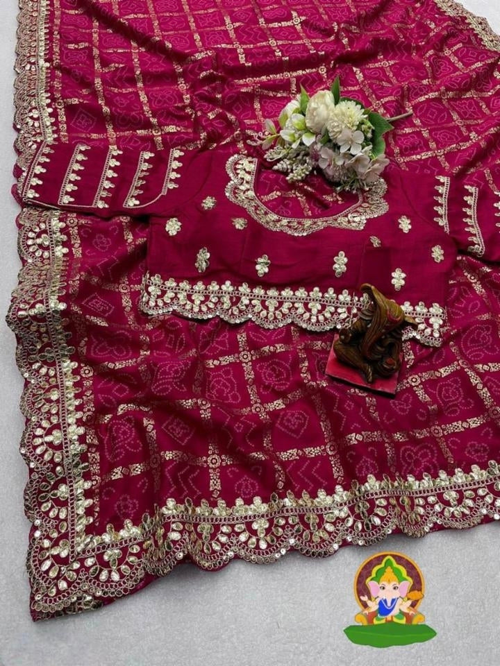 Golden Foil bandhani print