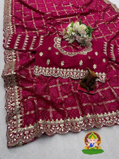 Golden Foil bandhani print