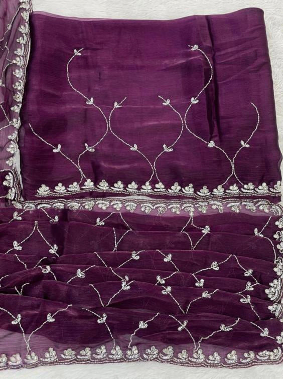 Party Wear hand work Jimmy Choo Saree