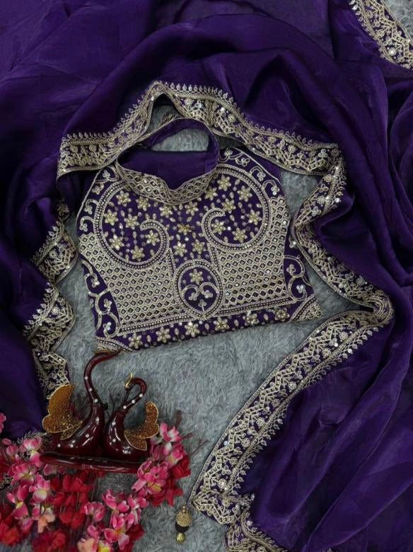 Jimmy choo saree with fancy jacket blouse