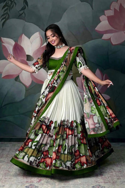 Printed Banglori Silk gown