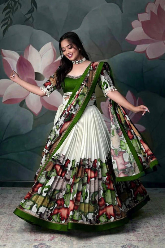 Printed Banglori Silk gown