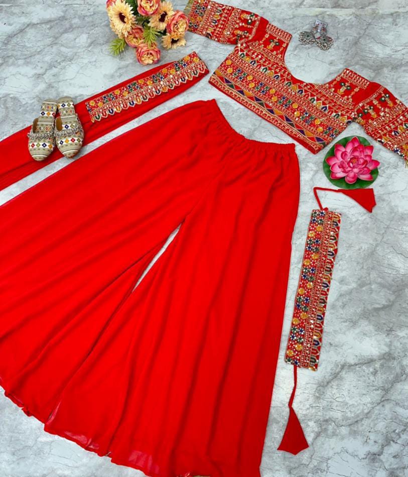 Ready to work Saree EMBROIDERY LACE BORDER WORK WITH POCKET