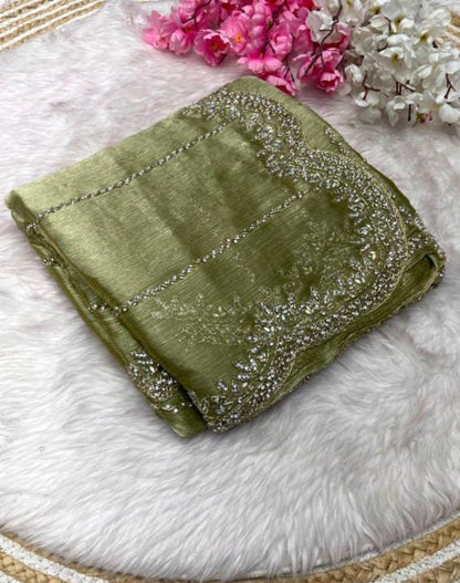 Zimmy Choo Saree pure Handwork ston work saree