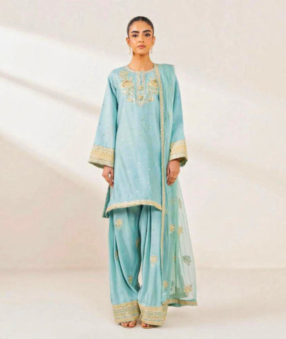 Pure Tissue Silk dupatta suit set