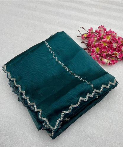 Hand work pure saree