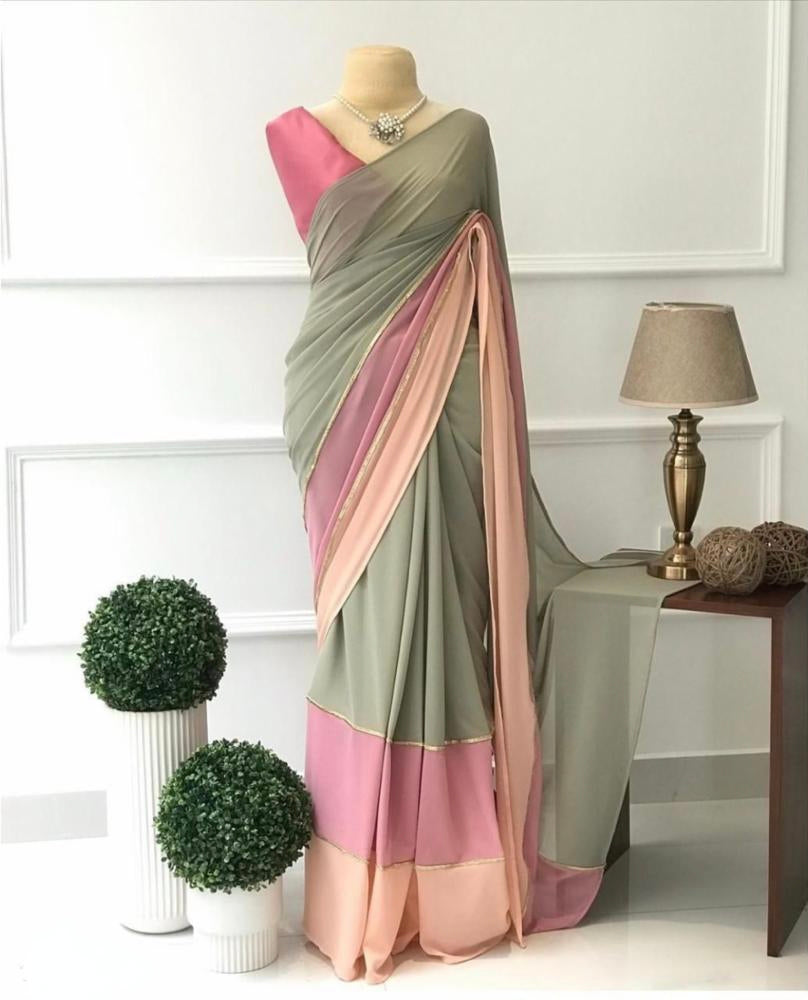 Women,s original smooth Gorgette with digital print