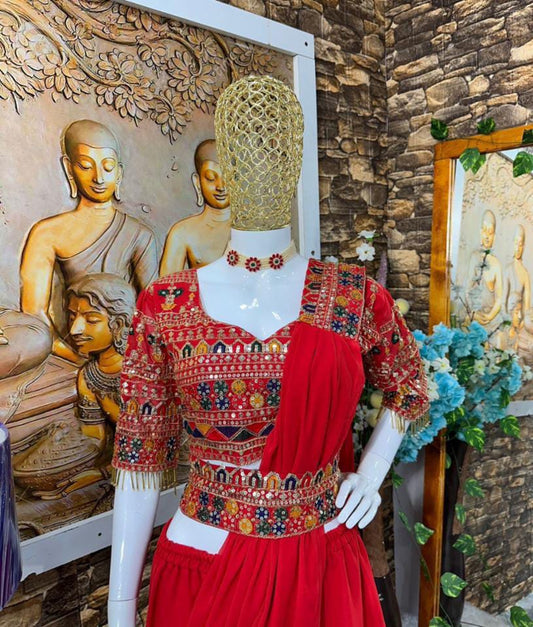 Ready to work Saree EMBROIDERY LACE BORDER WORK WITH POCKET