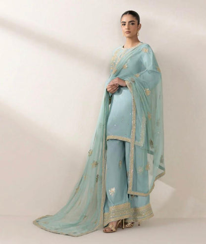 Pure Tissue Silk dupatta suit set
