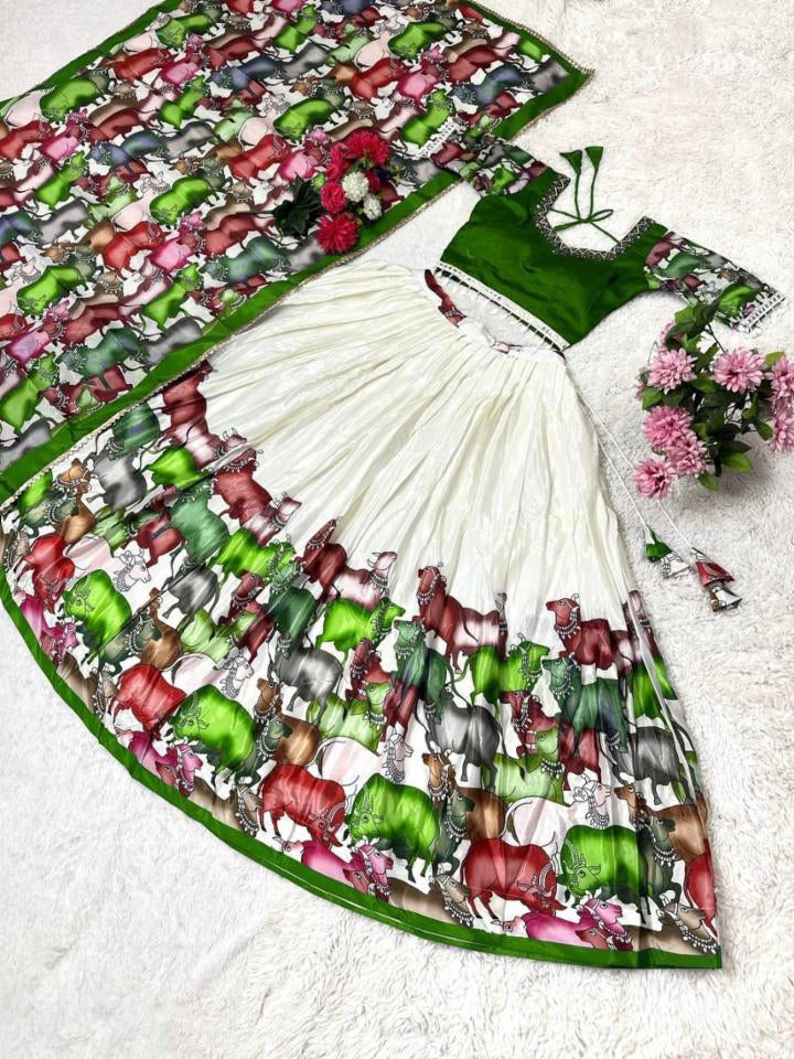 Printed Banglori Silk gown