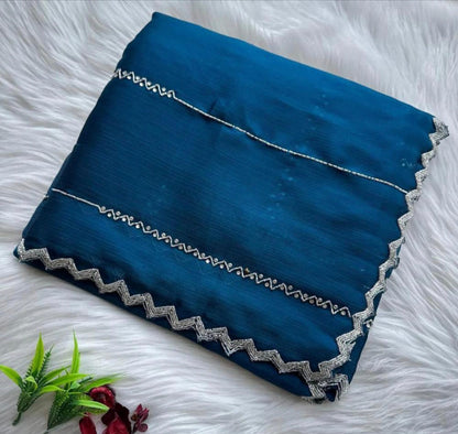 Hand work pure saree