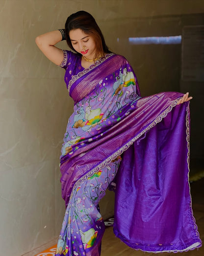 Pure dola silk saree