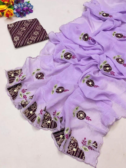 Women,s Most Trending patch work Saree