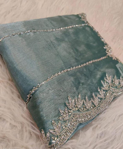 Zimmy Choo Saree pure Handwork ston work saree