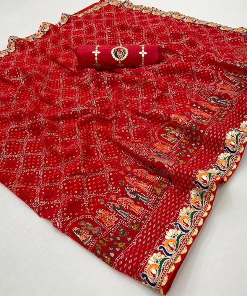 Bandhani Concept Saree