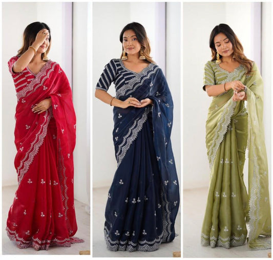 Jimmy Choo saree Embroidery Work