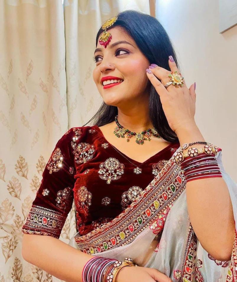 SOFT TISSU ORGANZA SILK saree