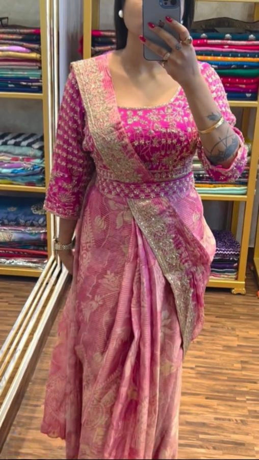 Ready To Wear organza Saree