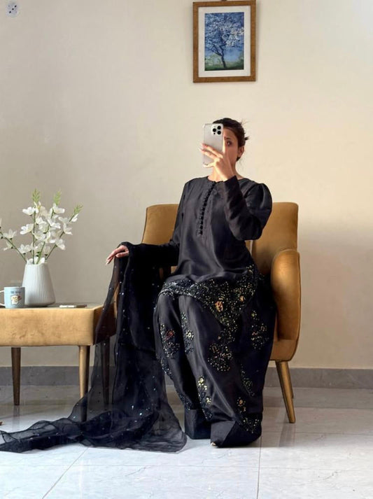 Pure Natural Crep Silk suit set,