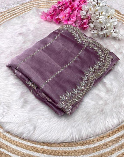 Zimmy Choo Saree pure Handwork ston work saree