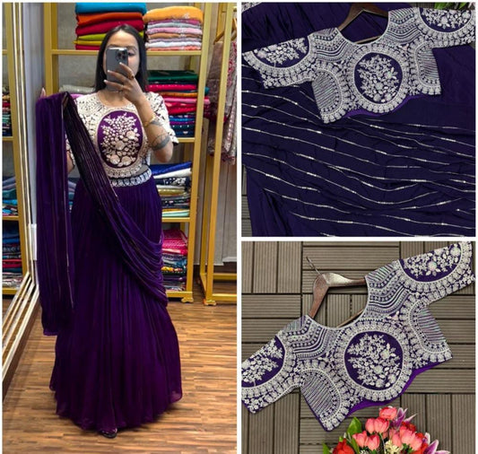 Designer Party Wear Lehenga Saree