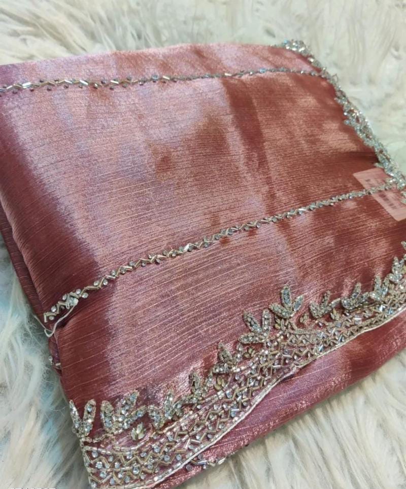 Zimmy Choo Saree pure Handwork ston work saree