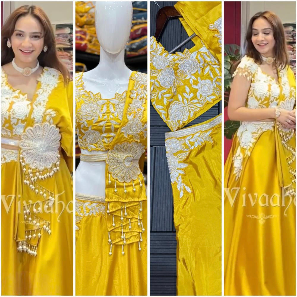 Royal Satin lehenga dupatta